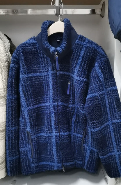 Damen Fleecejacke Wabenstruktur Hochkragen Grau Eveloria
