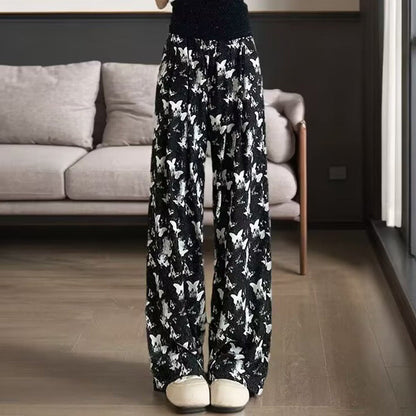 Damen Sommerhose Schmetterlingsmuster Bequem Eveloria