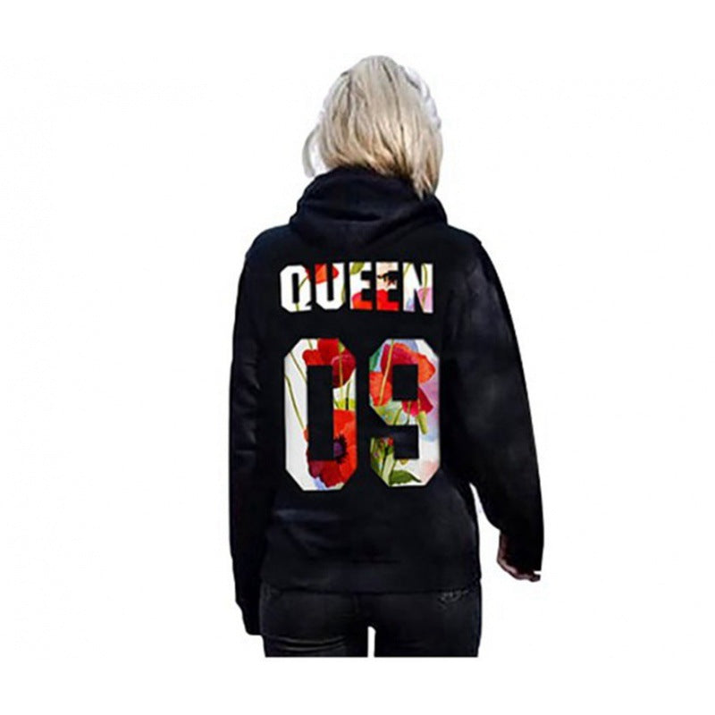 Damen Hoodie mit Floralem Design Kapuze Eveloria