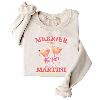 Damen Sweatshirt Lässig Cocktailmotiv Eveloria