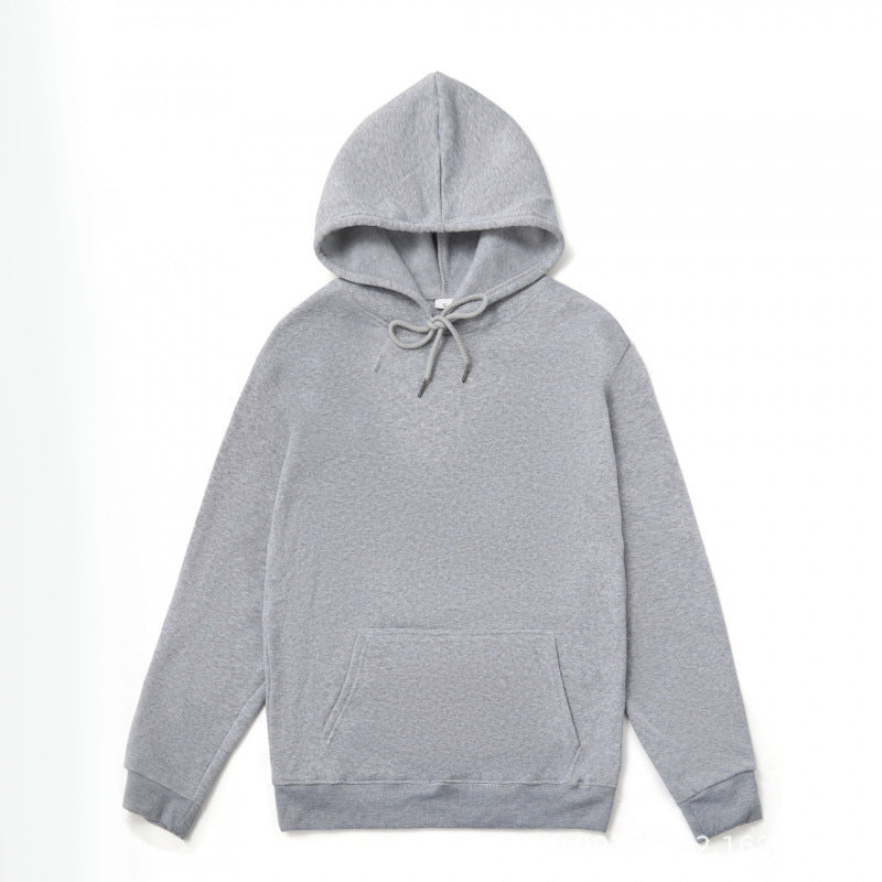 Damen Kapuzenpullover Bequem Kängurutaschen Grau