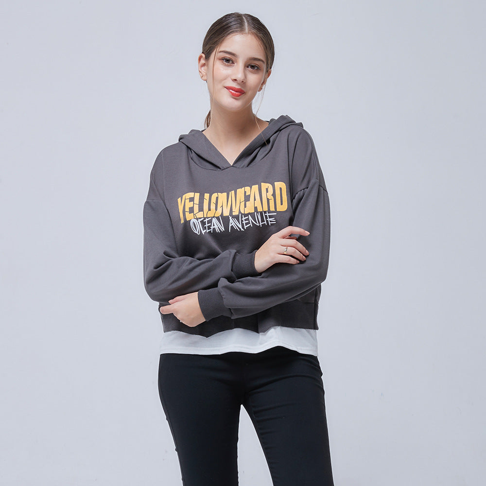 Damen Cropped Hoodie mit Grafik Eveloria