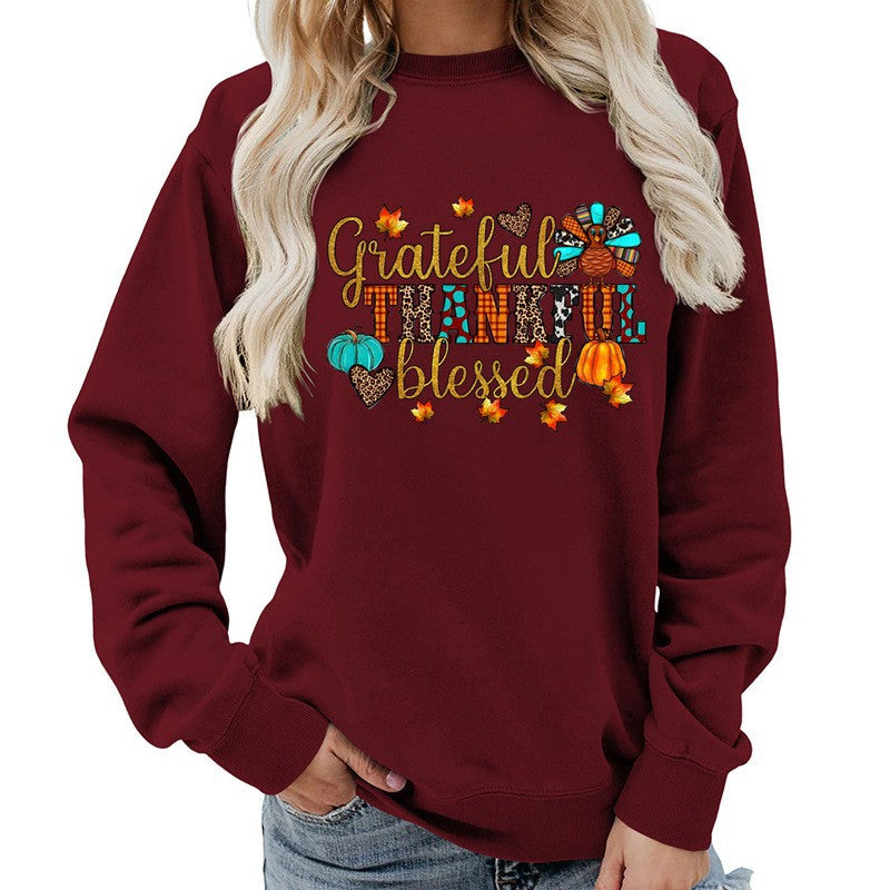 Damen Sweatshirt Herbstlich Dankeschön Motiv Eveloria