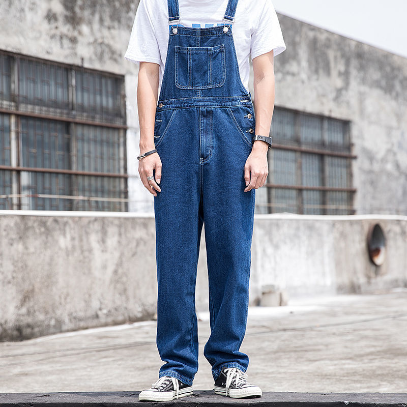 Herren Latzhose Denim Jeans weit - Eveloria