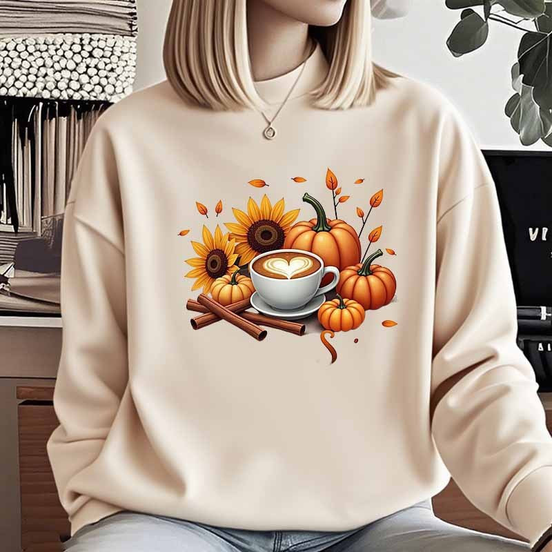 Damen Sweatshirt Herbstlich Motiv Spezialdruck Eveloria