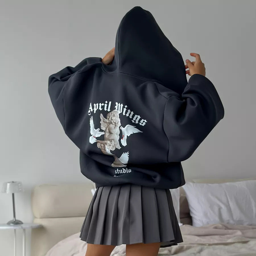 Damen Hoodie Urban Style Grafikdesign