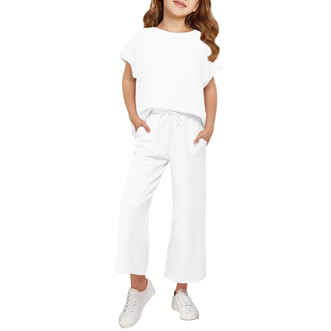 Damen Schlafanzug-Set mit weitem Oberteil und lockeren Hosen Eveloria