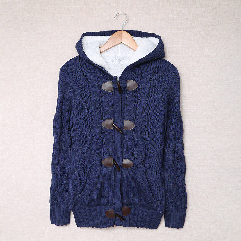 Damen Strickjacke Hochkragen Bequem Grün