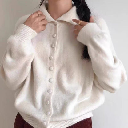 Damen Strickjacke mit Knöpfen Modisch Eveloria