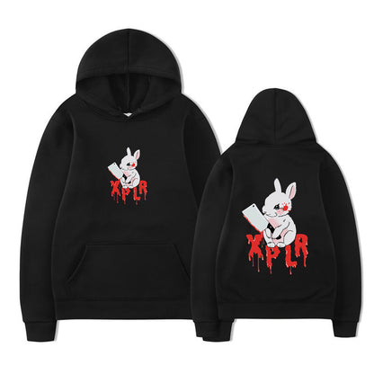 Damen Kapuzensweater Cartoon-Motiv Bequem Eveloria
