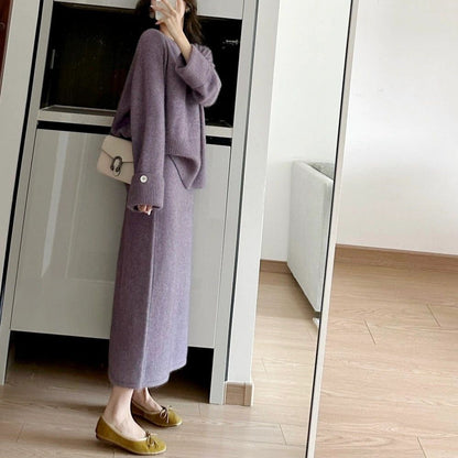 Damen Grobstrickpullover Lässiger Schnitt Stehkragen Eveloria