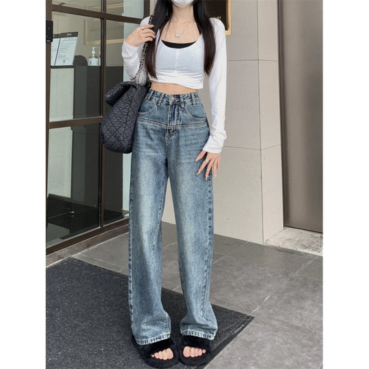 Damen Vintage Jeans Weit Geschnitten Eveloria - Eveloria