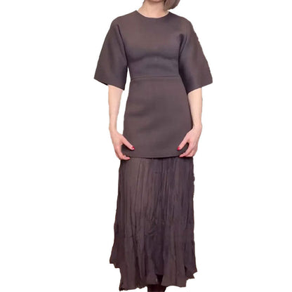 Damen Maxikleid Elegantes Falten-Design Moderner Schnitt