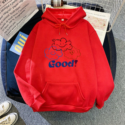 Damen Kapuzenpullover Cartoon-Motiv Bequem Eveloria