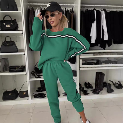 Damen Sportbekleidungs-Set Sweatshirt Jogginghosen Elastisch Grau