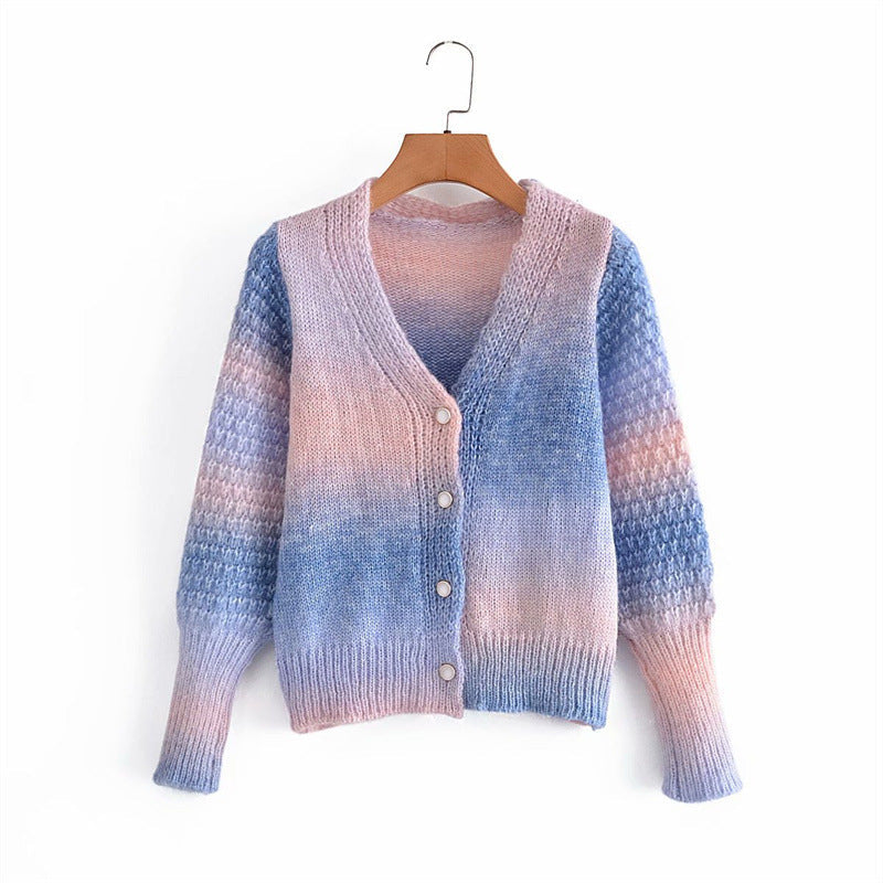 Damen Strickjacke Bunt Meliert Eveloria