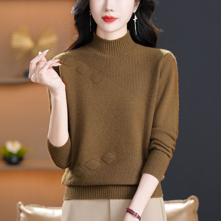 Damen Strickpullover Feinripp Eveloria