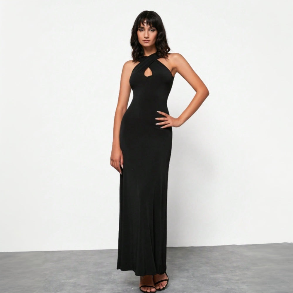 Damen Maxikleid mit Schnürung Rücken Eveloria - Eveloria