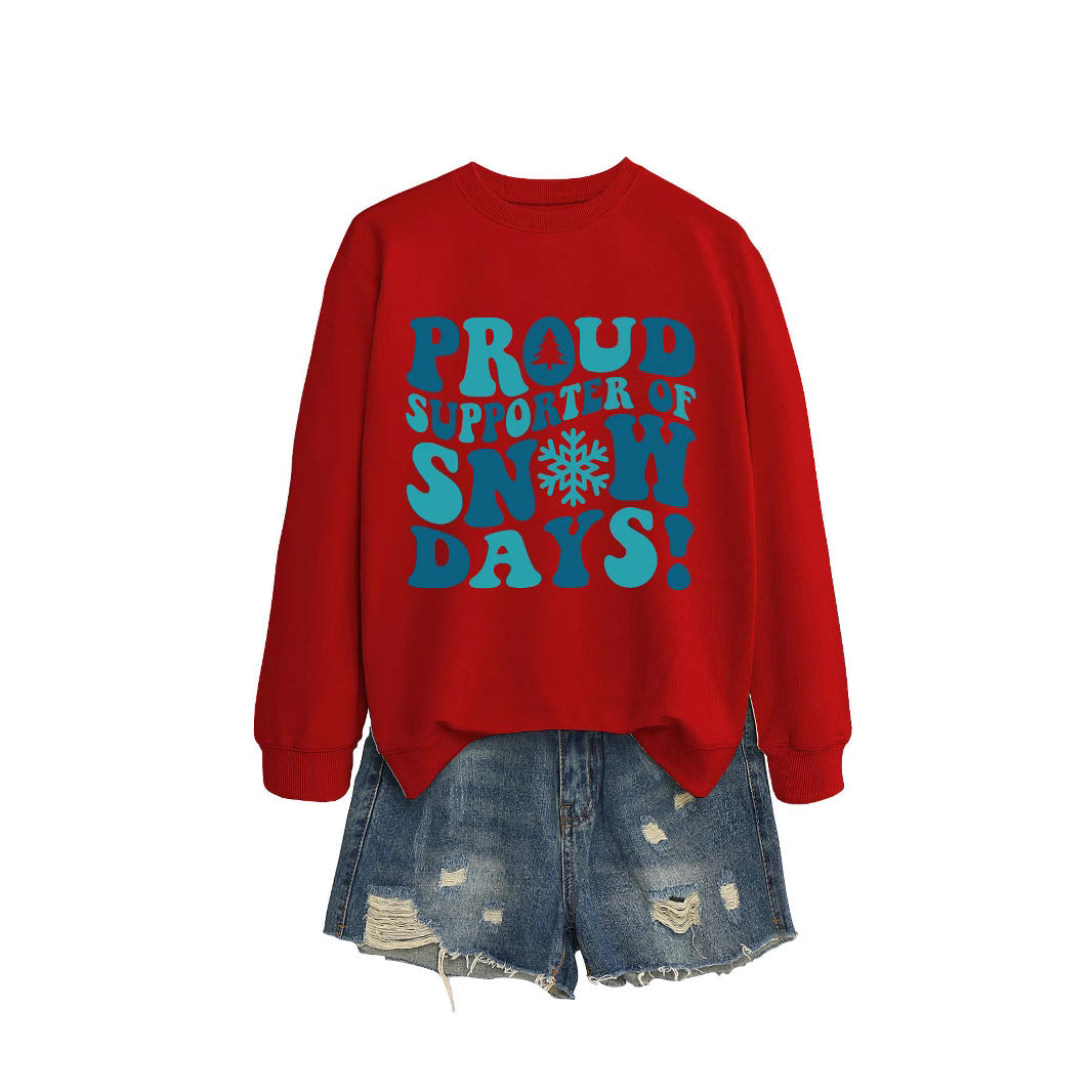 Damen Sweatshirt Kreativer Aufdruck Lässiger Schnitt Grau Eveloria - Eveloria