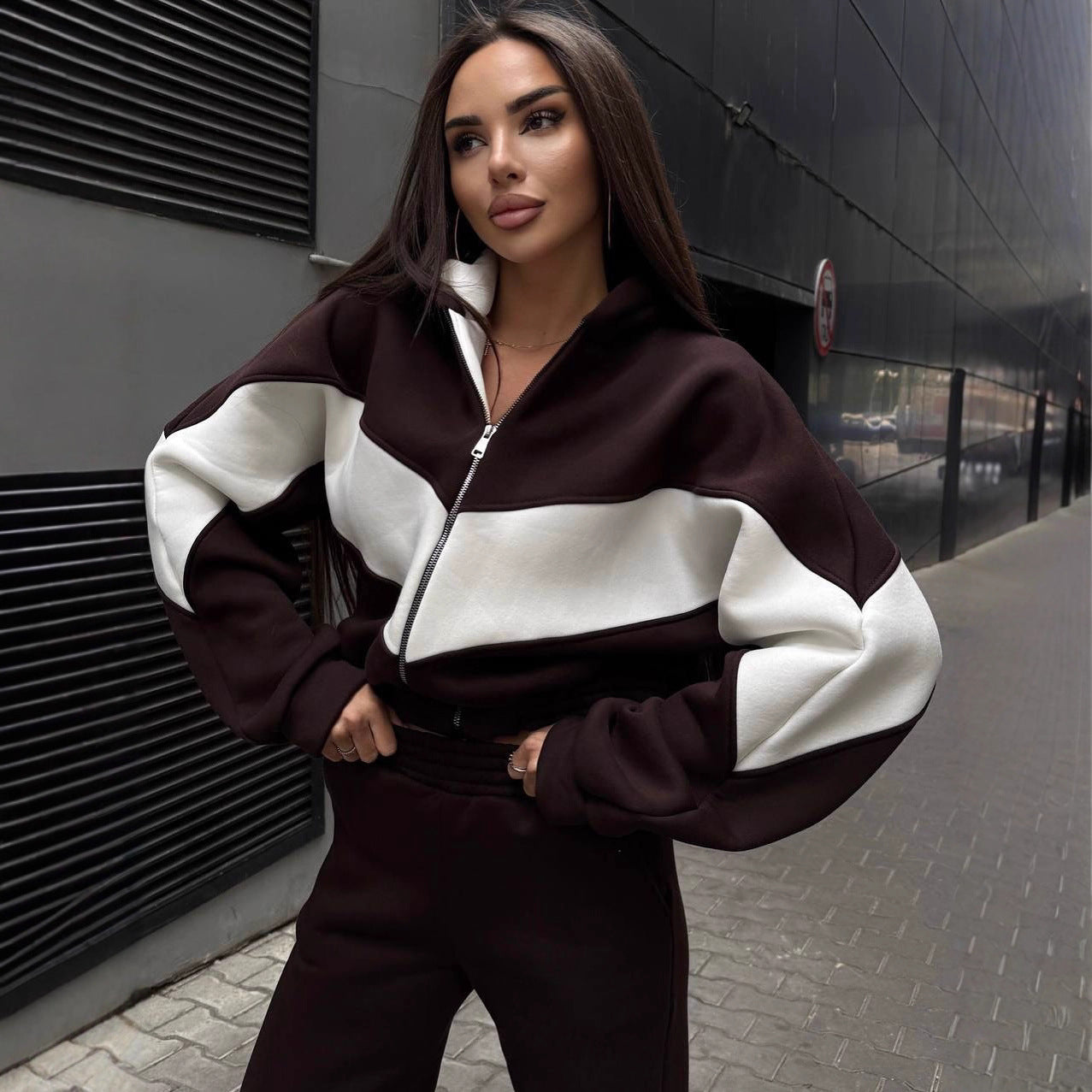 Damen Sportset Kapuzenpullover Jogginghose Eveloria - Eveloria