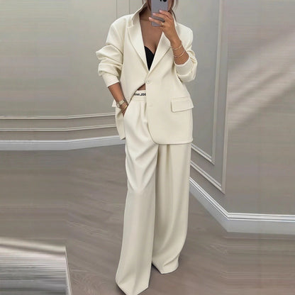 Damen Blazer-Hose-Set Weiter Schnitt Modern Eveloria