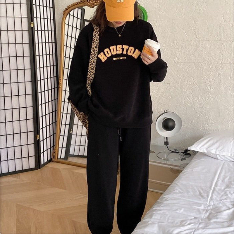 Damen Oversized Sweatshirt-Hosen-Kombination Bequem Eveloria