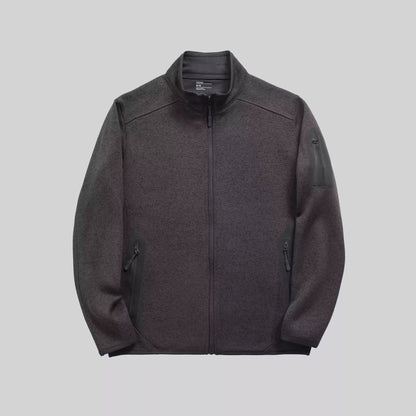 Eveloria Damen Fleecejacke Reißverschlusstaschen Hochkragen