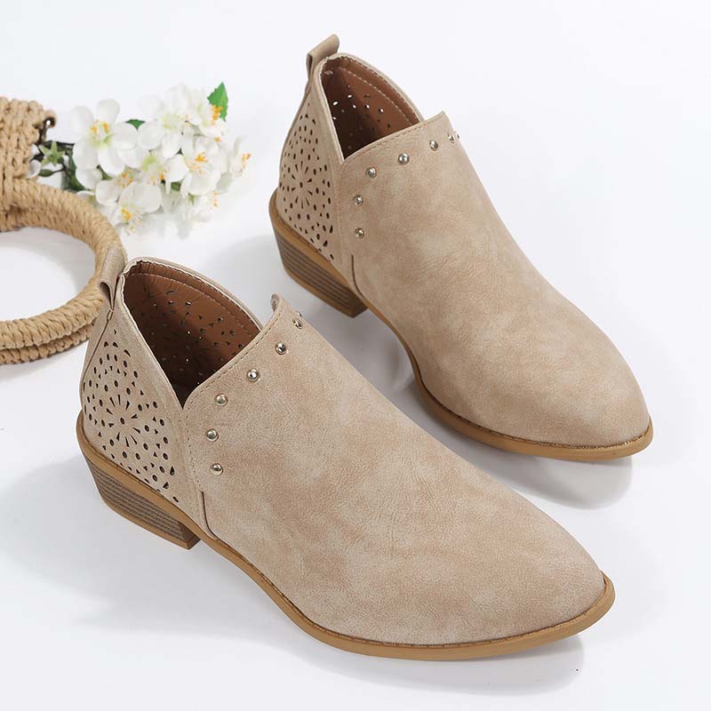 Eveloria Damen Zehen-Hohlstiefeletten Vintage Spitze