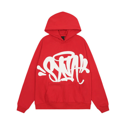 Damen Kapuzenpullover Graffiti-Design Kängurutaschen Eveloria