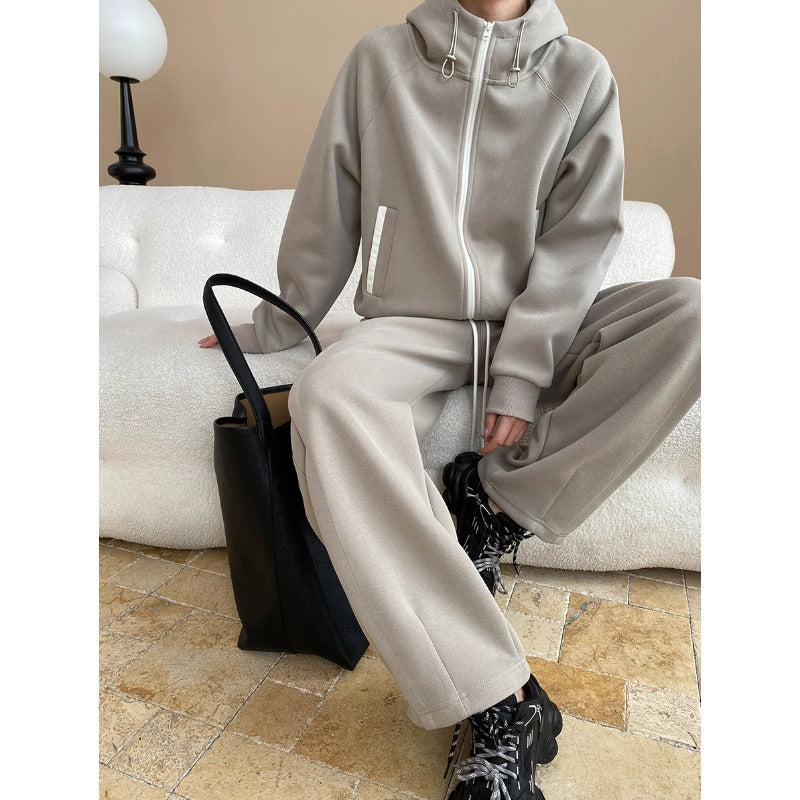 Damen Kapuzenanzug Weites Design Elastischer Bund Bequem Eveloria