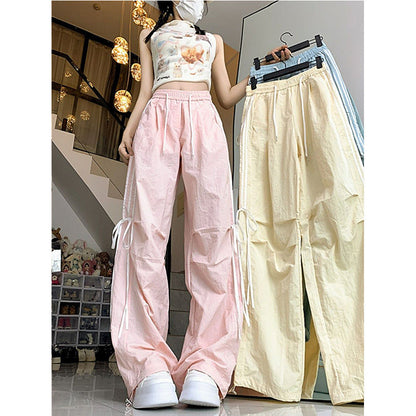 Damen Sport Hose mit Seitlichen Streifen und Schnürbund