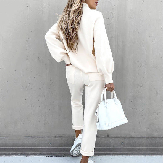Damen Jumpsuit Loungewear Puffärmel Verstellbar Eveloria
