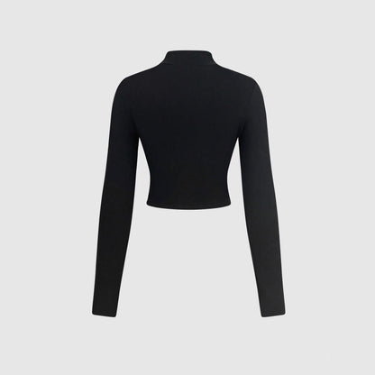 Damen Langarm Crop- Herz-Design Eveloria