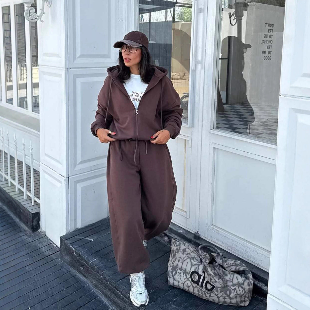 Damen Fleece-Jogginganzug Eveloria Gemütlich