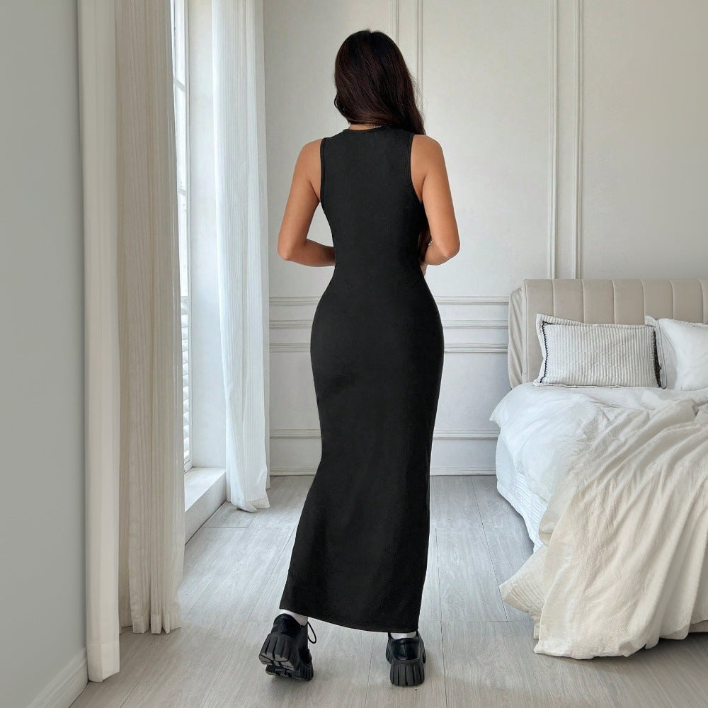 Damen Maxikleid Raffinierte Schnürung Körperbetont Eveloria