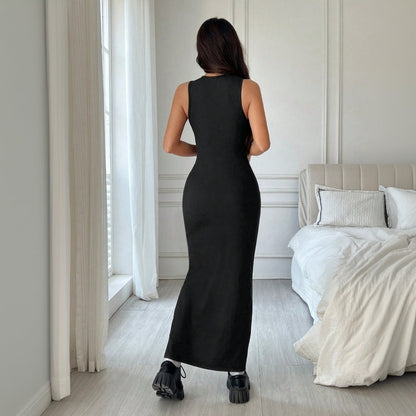 Damen Maxikleid Raffinierte Schnürung Körperbetont Eveloria