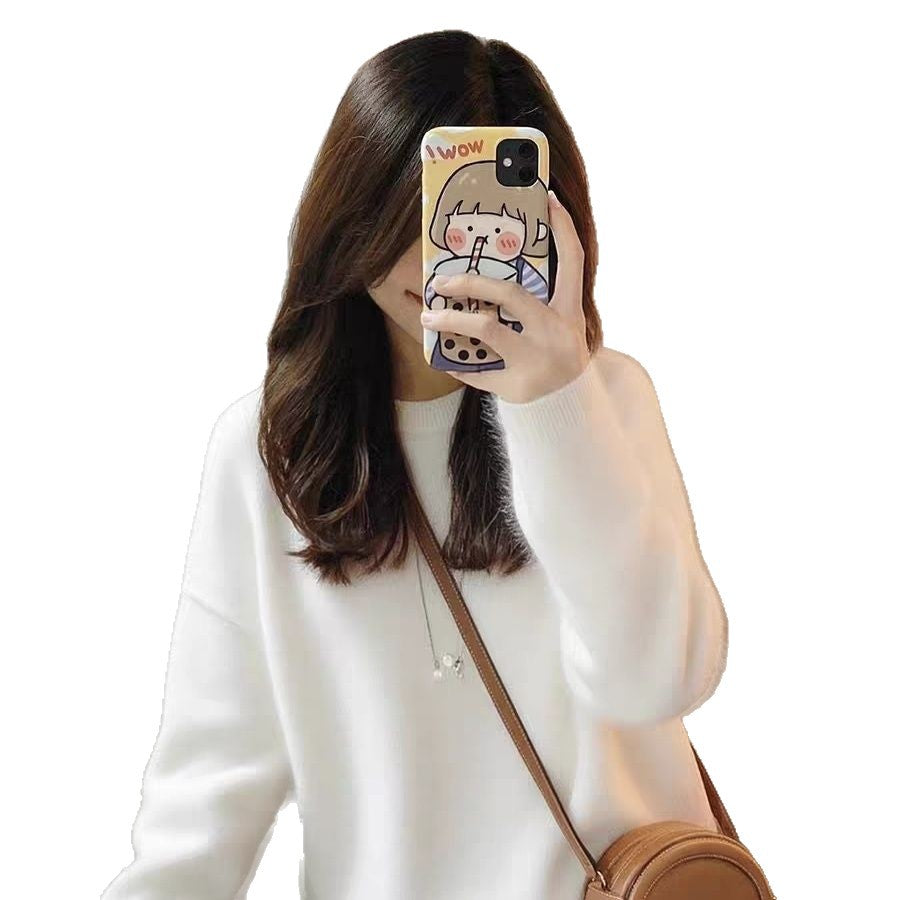 Damen Wollpullover Gemütlich Eveloria