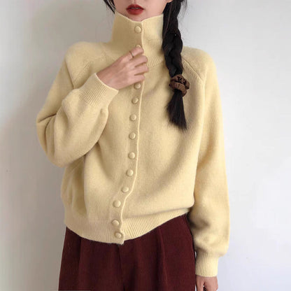 Damen Cardigan mit Knöpfen Modisch Eveloria