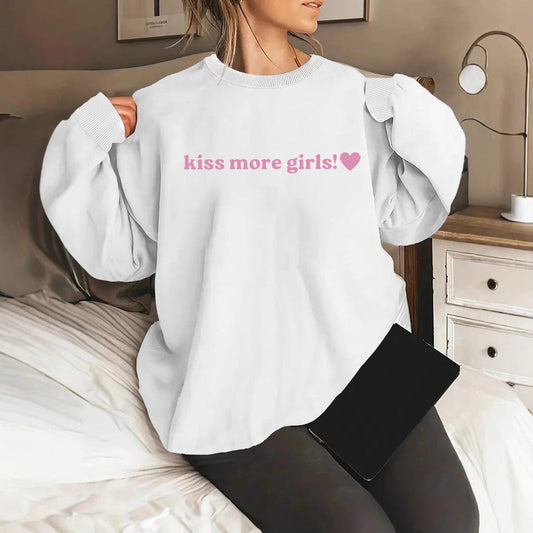 Damen Sweatshirt Lässig Mit Schriftzug Grau - Eveloria