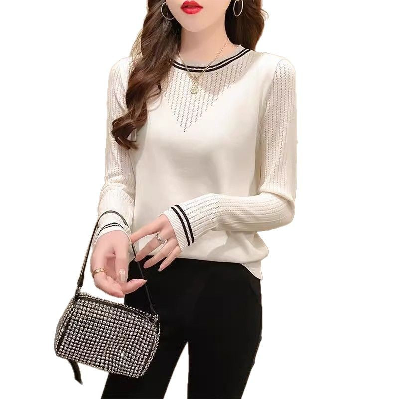 Damen Longsleeve-Shirt Streifenmuster Eveloria