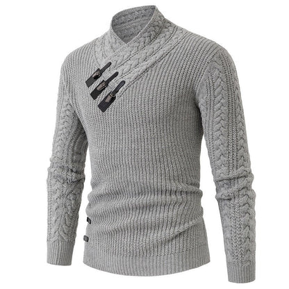 Herren Strickpullover Elegantes Zopfmuster Bequem