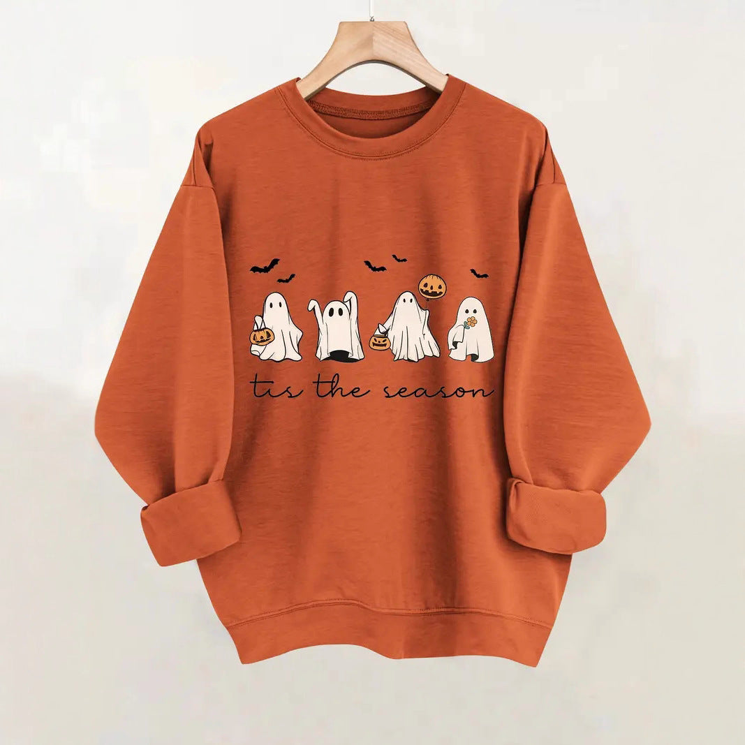 Damen Sweatshirt Halloween-Motiv Lässiger Schnitt Eveloria