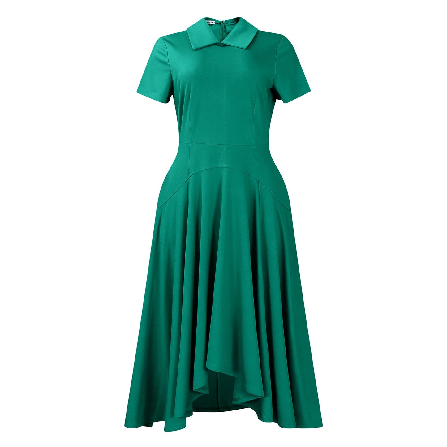 Damen Hemdkleid Asymmetrischer Rock Elegante Taillierung