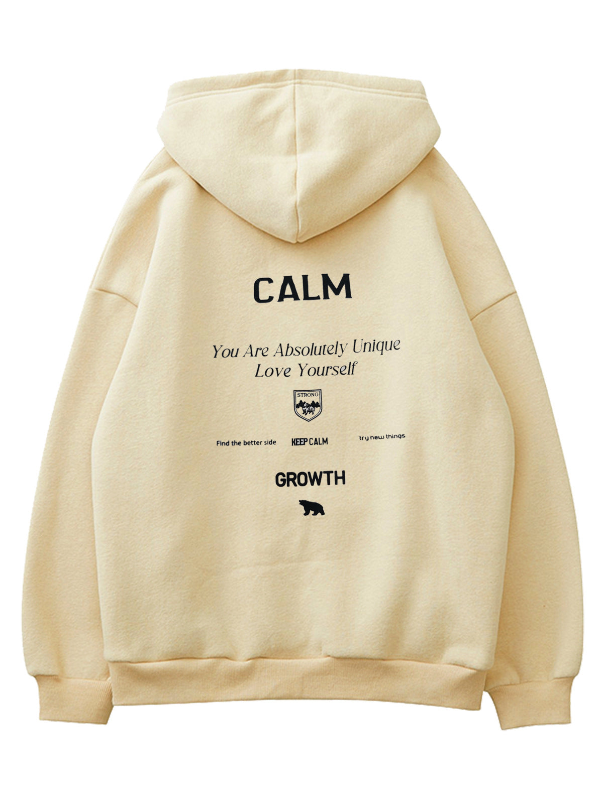 Damen Kapuzenpullover Bequem Motivierender Schriftzug Grau Eveloria