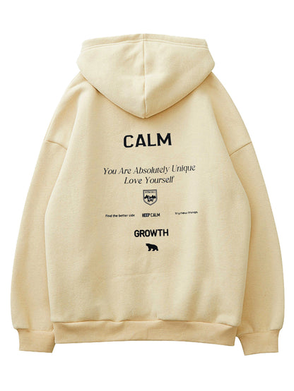 Damen Kapuzenpullover Bequem Motivierender Schriftzug Grau Eveloria