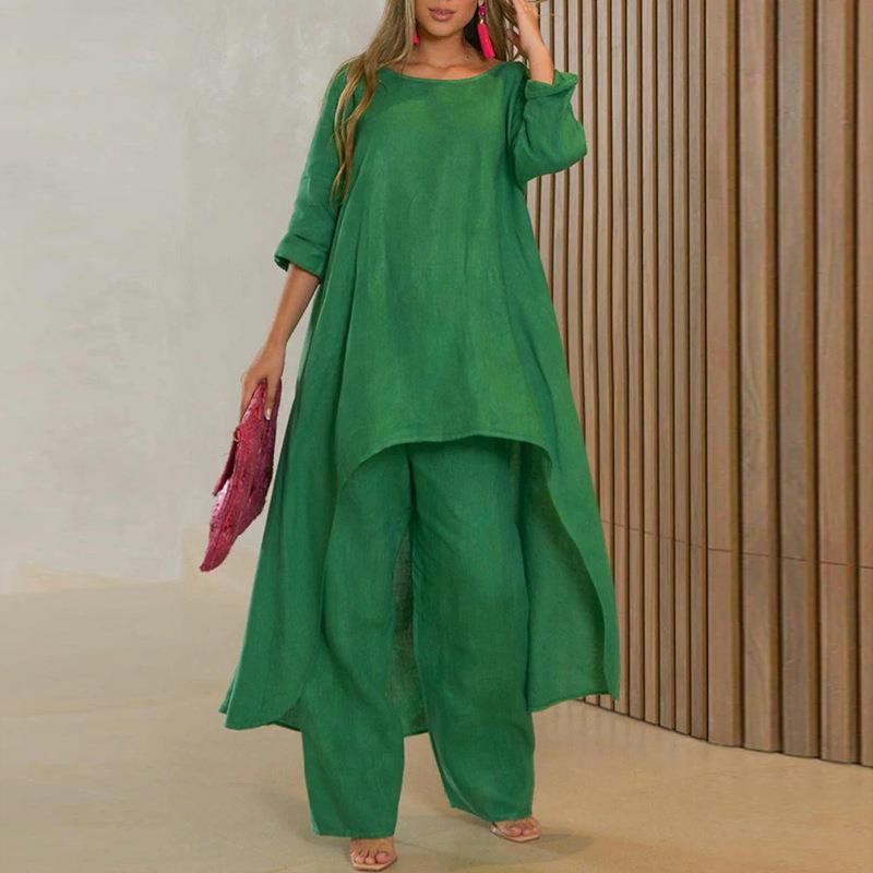 Damen Kaftan Zweiteiler Asymmetrisch Luftig Eveloria