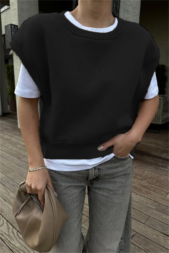 Damen Oversized Sweatshirt Breite Ärmel Hoher Bund Eveloria