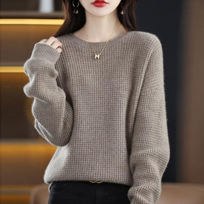 Damen Pullover Nobelstrick Warm Beige