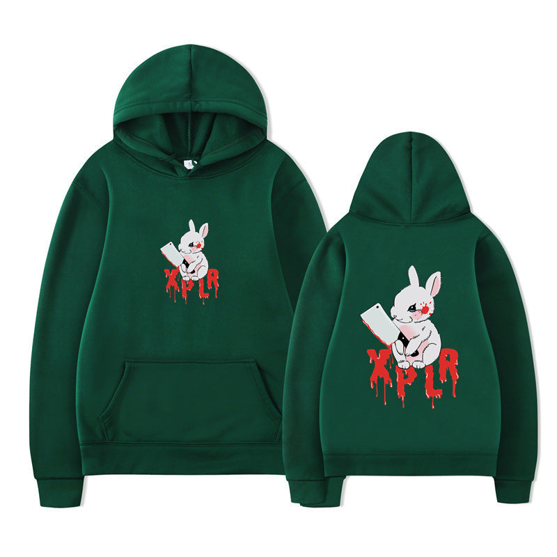 Damen Kapuzensweater Cartoon-Motiv Bequem Eveloria