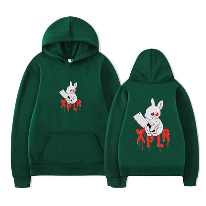Damen Kapuzensweater Cartoon-Motiv Bequem Eveloria